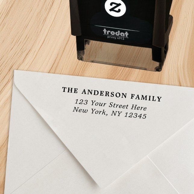 Simple Elegant Return Address Self-inking Stamp (Creator Uploaded)