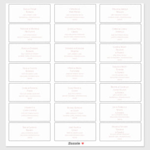 Simple Elegant Rose Gold Guest Address Labels