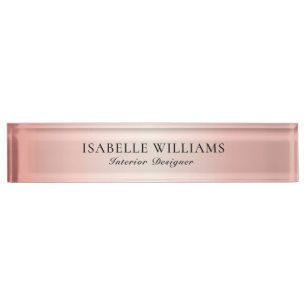 Simple Elegant Rose Gold Nameplate