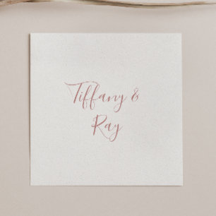 Simple Elegant Rose Gold Wedding Napkins
