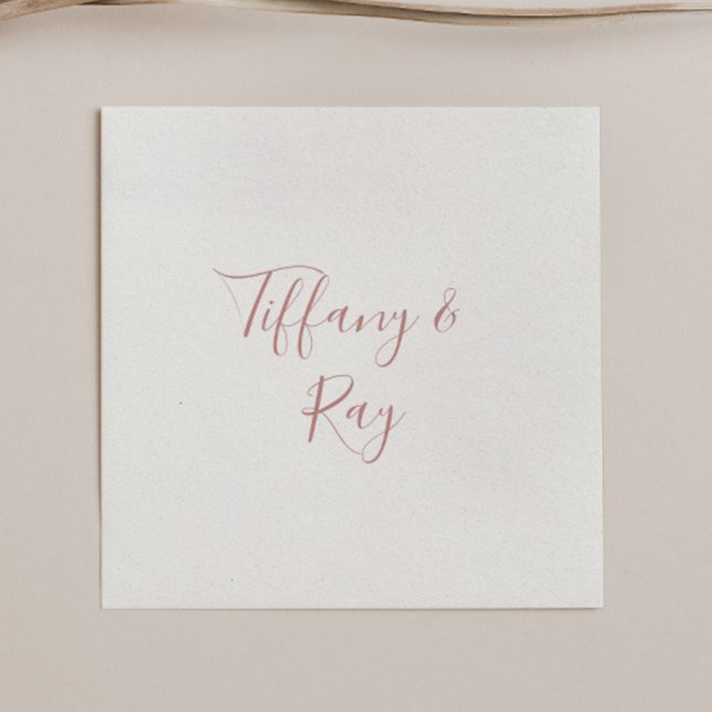 Simple Elegant Rose Gold Wedding Napkins (Creator Uploaded)