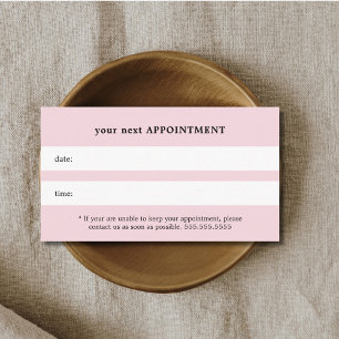 Simple Elegant Rose White Beauty Appointment Card