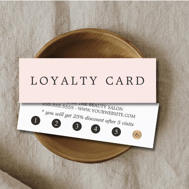 Simple Elegant Rose White Beauty Loyalty Card (Creator Uploaded)