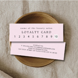 Simple Elegant Rose White Beauty Loyalty Card