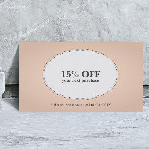 Simple Elegant Rose White Discount Coupon Beauty