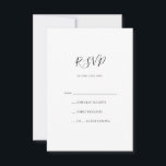 Simple Elegant RSVP Card<br><div class="desc">This simple elegant RSVP card is perfect for your modern minimalist black and white wedding. The design features minimal contemporary font accompanied by formal calligraphy. Keep it as is,  or choose to personalise it with your own artwork or photos!</div>