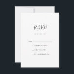 Simple Elegant RSVP Card<br><div class="desc">This simple elegant RSVP card is perfect for your modern minimalist black and white wedding. The design features minimal contemporary font accompanied by formal calligraphy. Keep it as is,  or choose to personalise it with your own artwork or photos!</div>