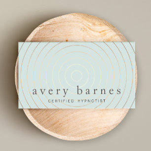 Simple Elegant Sage Blue Gold Professional Modern Business Card