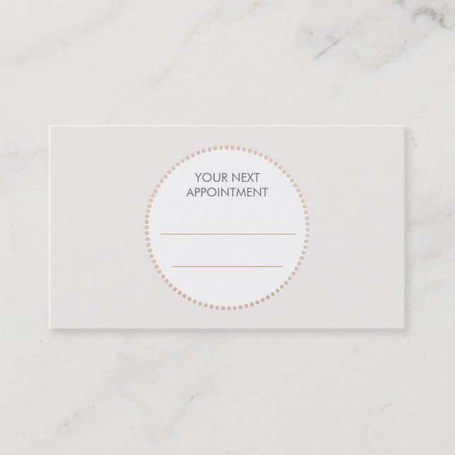 Simple Elegant Salon Appointment Card (Front)