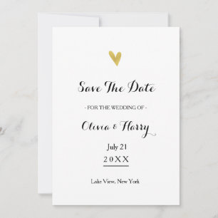 Simple Elegant Save The Date Announcement White
