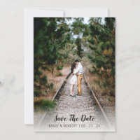 Simple Elegant Save The Date Photo With Fade Vert.