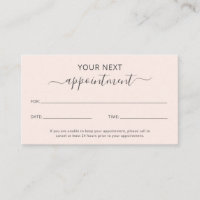Simple Elegant Script Beauty Salon Blush Pink