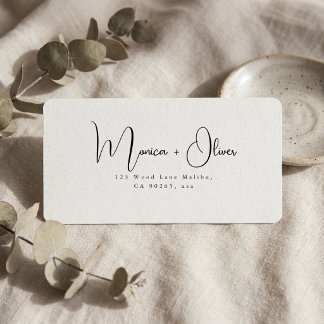 Simple Elegant Script Budget Return Address Labels