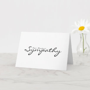 Simple Elegant Script Condolence Sympathy Card
