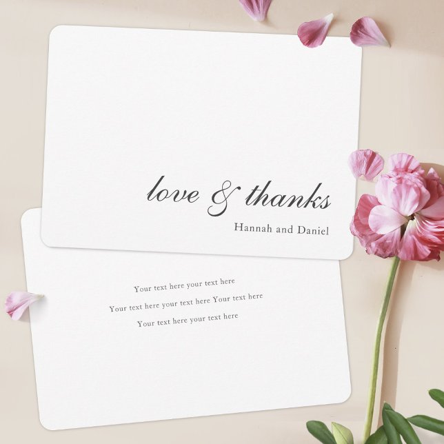 Simple Elegant Script Custom Wedding Thank You Card (Creator Uploaded)