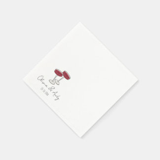 simple elegant script Engagement wedding favour Napkin