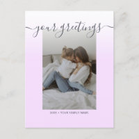 Simple Elegant Script Family Photo Greetings