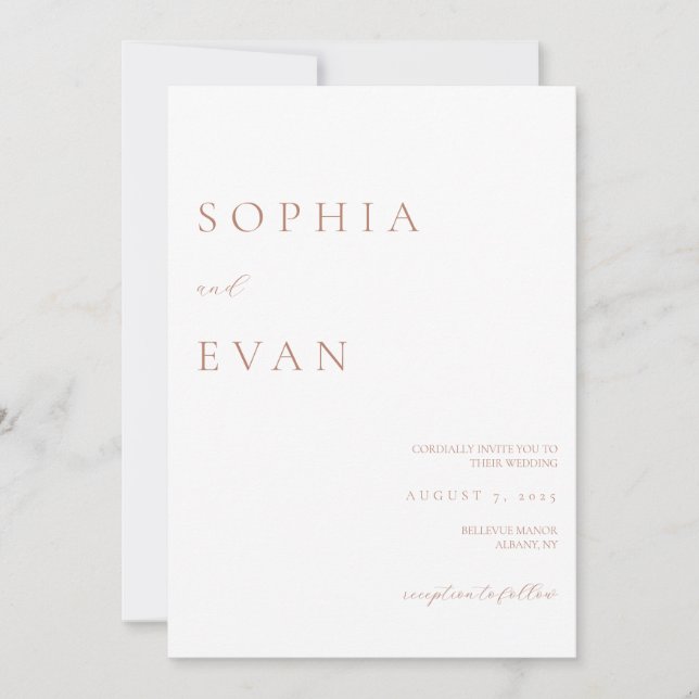 Simple Elegant Script Invitation (Front)