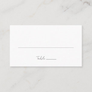 Simple Elegant Script Minimalist Classic Wedding Place Card