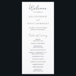 Simple Elegant Script Minimalist Classic Wedding Program<br><div class="desc">Classic black and white wedding program featuring a simple design with a modern,  minimalist touch.  Accent words are in an elegant script typography and the remaing text is in a traditional serif font.</div>