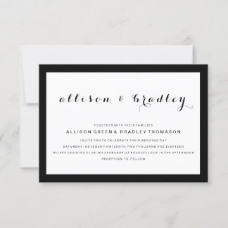 Simple Elegant Script | Modern Wedding Invitation