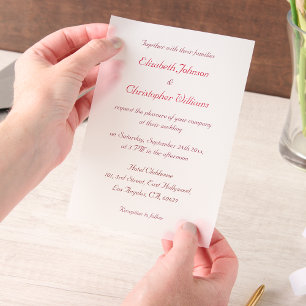 Simple Elegant Script Modern Wedding Invitation