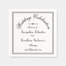 Simple Elegant Script Name White Wedding Paper 