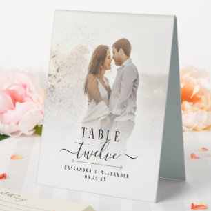 Simple Elegant Script Photo Gold Wedding One 1  Ta