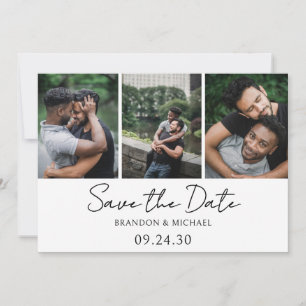 Simple Elegant Script Photo LGBTQ Save The Date