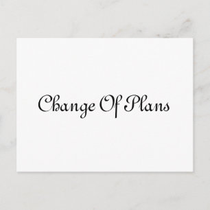 Simple Elegant Script Postponement Wedding Announcement Postcard