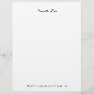 Simple Elegant Script Professional  Custom Letterhead