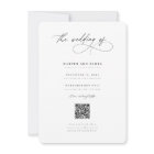 Simple Elegant Script QR Code Photo Budget Wedding