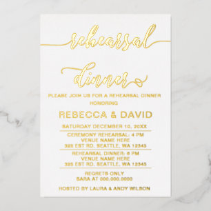 Simple Elegant Script  Rehearsal Dinner