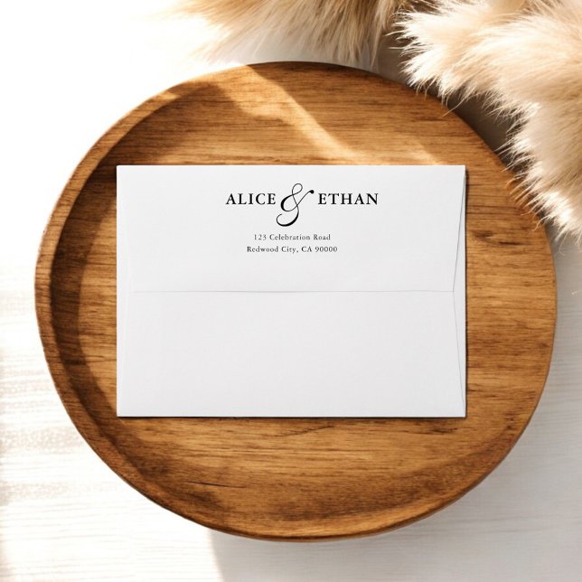 Simple Elegant Script Wedding Return Address Envelope (Creator Uploaded)