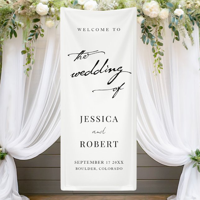Simple Elegant Script Wedding Welcome Banner (Creator Uploaded)
