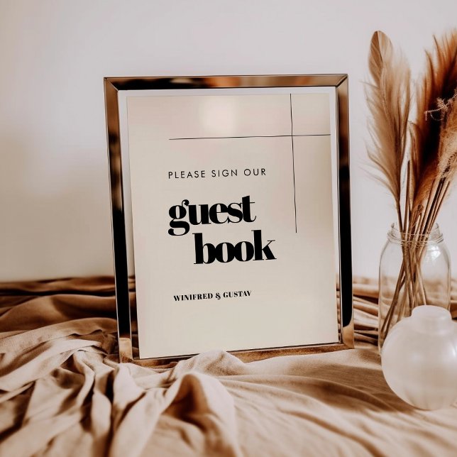 Simple elegant Sign our guest book wedding sign (Creator Uploaded)