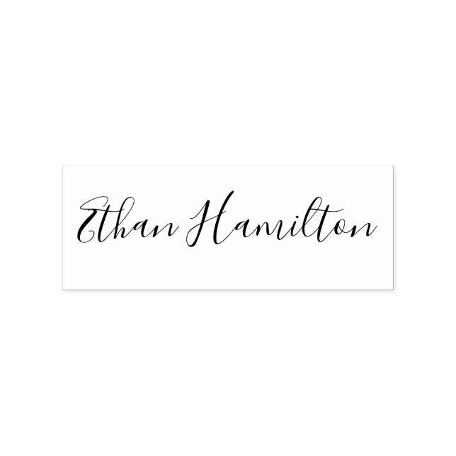 Simple Elegant Signature Personalised Rubber Stamp (Imprint)