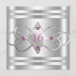 Simple Elegant Silver Invite