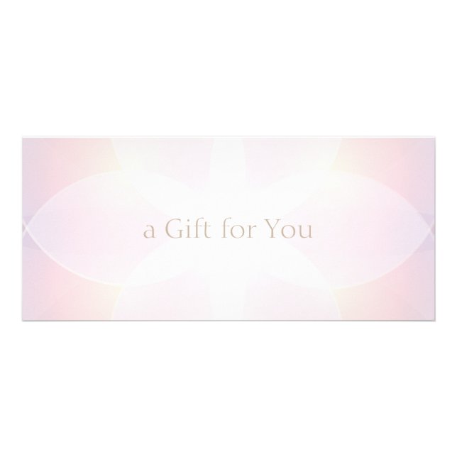 Simple Elegant  Soft Pink Spa Gift Certificate (Front)