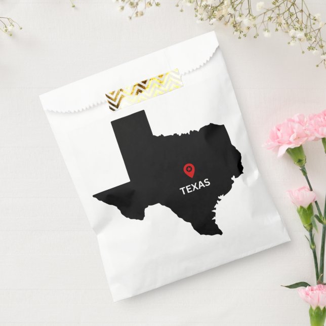 Simple Elegant State of Texas Wedding Favour Bag (Sealed)