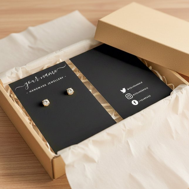 Simple elegant stud earring display card (Simple elegant stud earring display card.)