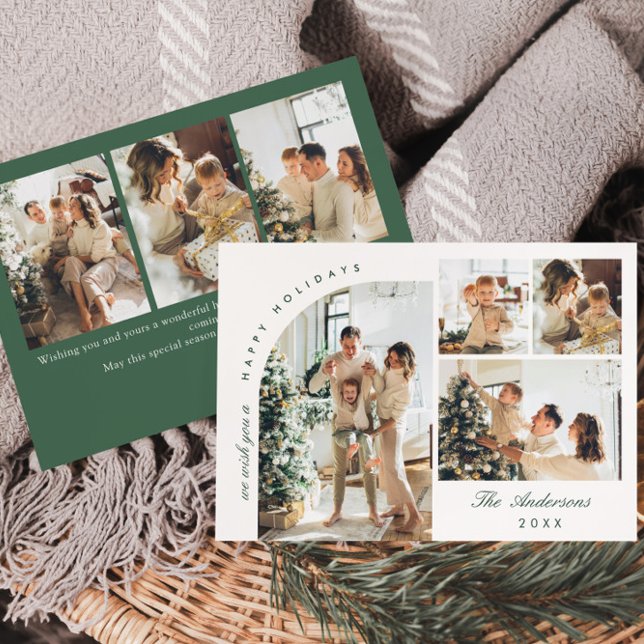 Simple Elegant Stylish 7 PHOTO Christmas Greeting Holiday Card (Creator Uploaded)