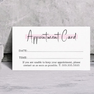 Simple Elegant Stylish White Rose Salon Appointment Card