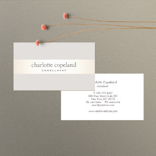Simple Elegant Taupe Professional Business Card