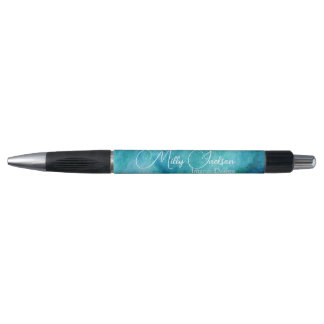 Simple Elegant Teal Gold Watercolour Custom 