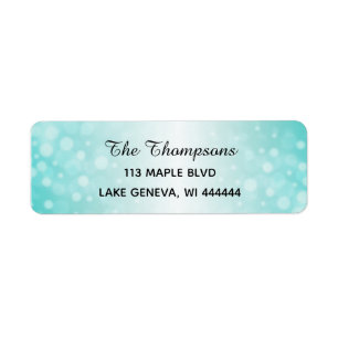 Simple Elegant Teal Gradient Return Address Label