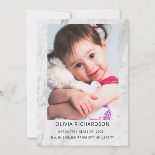 Simple Elegant Text and Photo 2023 Graduation Invitation