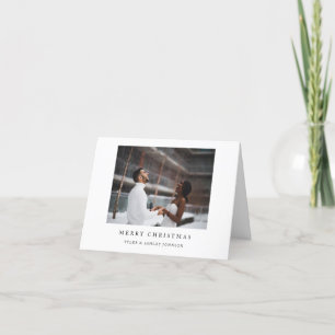 Simple Elegant Text and Photo Merry Christmas  Holiday Card
