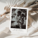 Simple Elegant Text and Photo | Save The Date Magnetic Invitation<br><div class="desc">These minimalist and elegant wedding save the date magnetic cards feature modern black text on a clean white background,  with your personal photo. A simple and stylish look.</div>