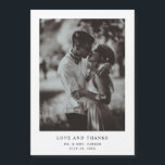 Simple Elegant Text and Photo | Wedding Thank You<br><div class="desc">These minimalist and elegant wedding thank you magnetic cards feature modern black text on a clean white background,  with your personal photo. A simple and stylish look.</div>